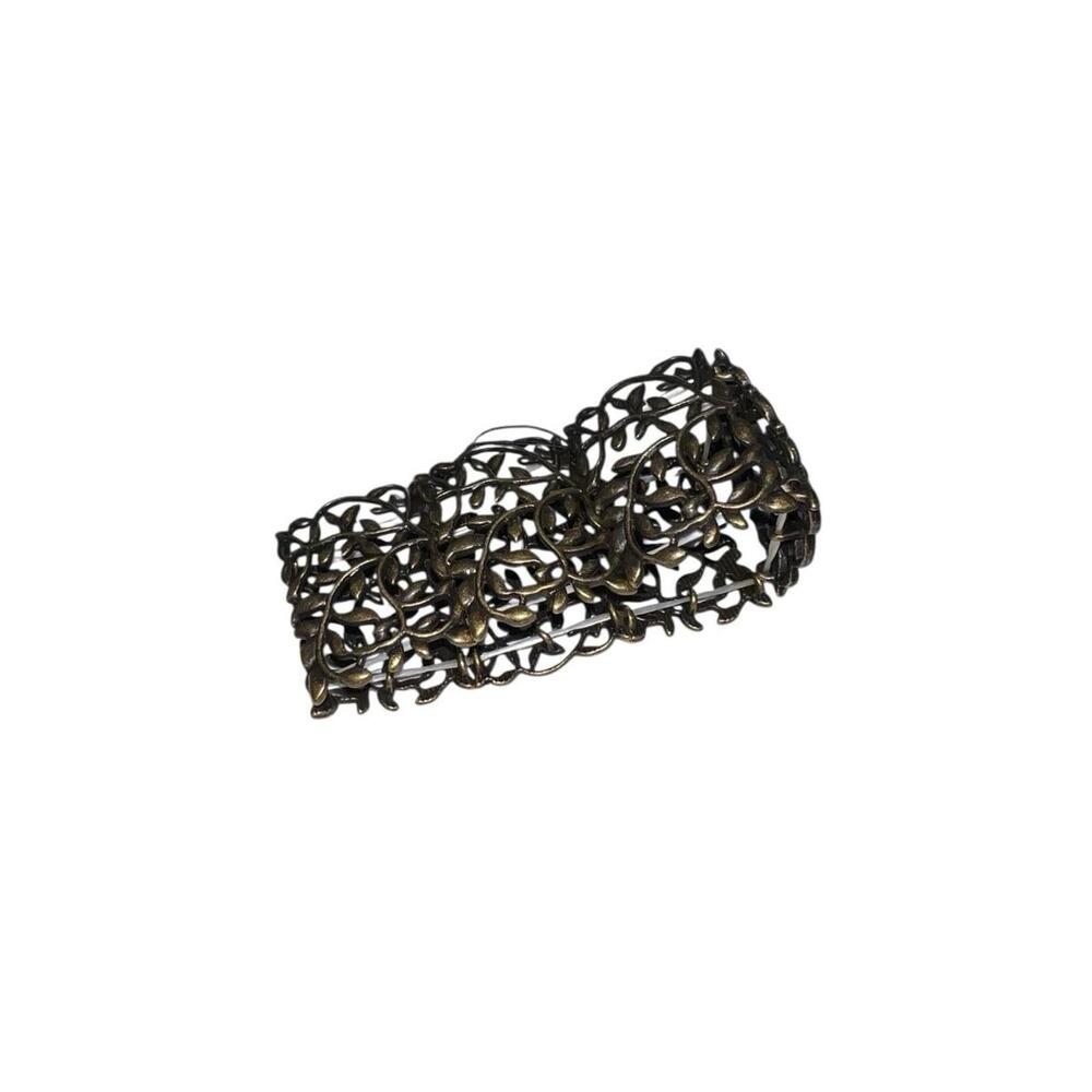 Paparazzi Antique Brass Filigree Leaf Stretch Cuff Bracelet New with Tag